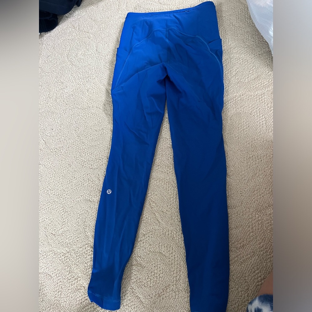 Lulu lemon blue fast and free leggings